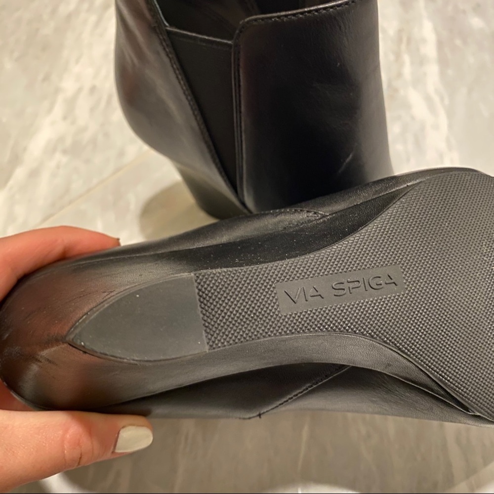 Via Spiga black leather ankle booties - Picture 5 of 11